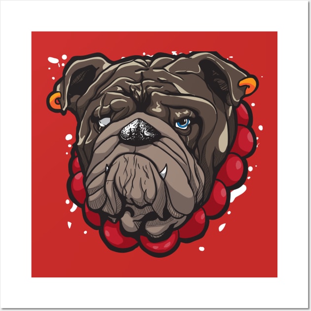 bad dog face Wall Art by Mako Design 